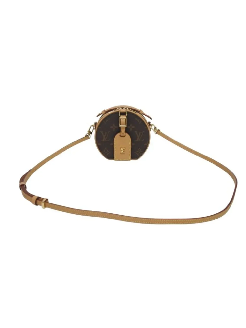 Louis Vuitton Mini Boite Chapeau Shoulder Bag Monogram Canvas Vachetta Leather